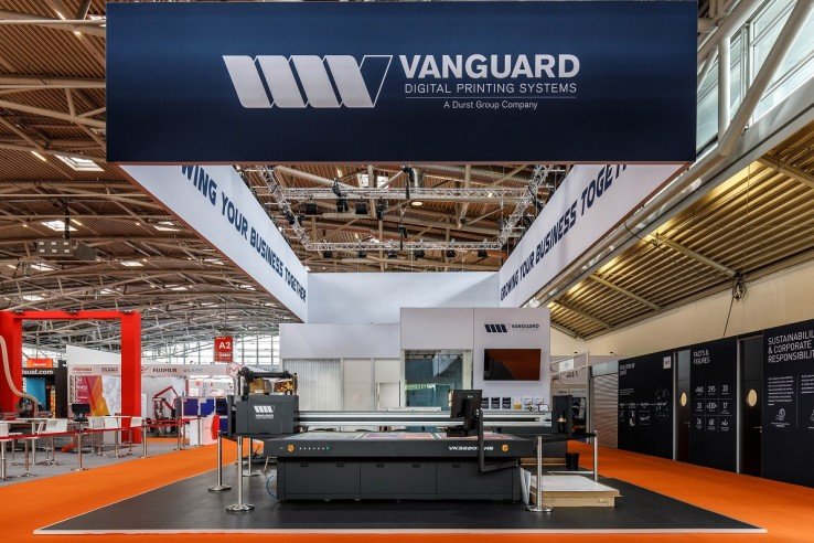 Stand de Vanguard en la última edición de FESPA.