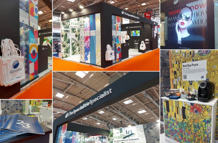  En FESPA, Guandong creó un punto de venta que combinó las necesidades del POP-UP store con la decoración de interiores.