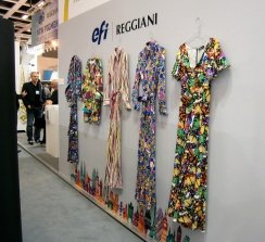 En FESPA, EFI ha presentado tintas más ecológicas para tejidos.