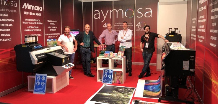 Parte del equipo de Aymosa en una de las ferias a las que asistió en 2019.