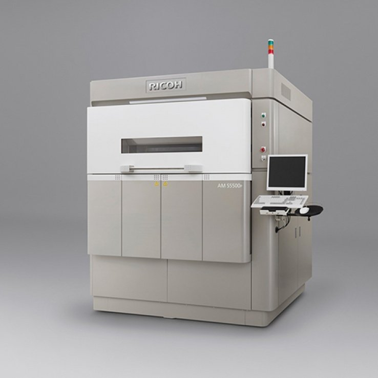 La impresora 3D AM S5500P de alta velocidad de Ricoh, que se podrá ver en Formnext.