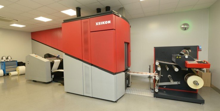 Prensa de etiquetas Xeikon CX3 instalada en InterPrint, empresa con sede en León. 