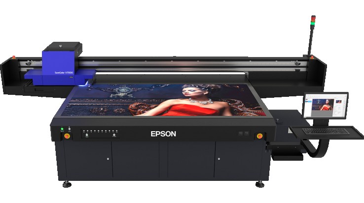 La SC-V7000, que destaca por su calidad y versatilidad, es la primera impresora de gran formato UV de Epson.