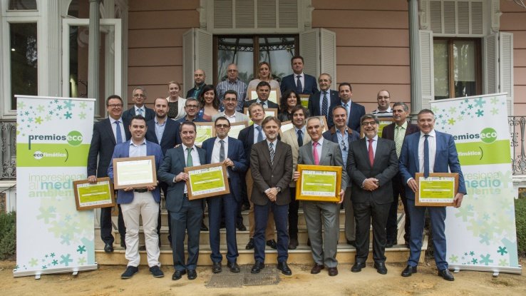 Familia de los galardonados en los I Premios ECO Andalucía.