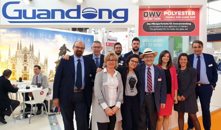 Equipo de profesionales de Guandong en FESPA Munich 2019.