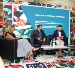 María Callís, Guillaume Santana, Guille García-Hoz y Josep Tobella, en la apertura del salón.