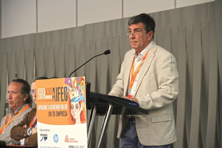 Jose Ramon Benito, durante su intervención en el reciente congreso celebrado en Sitges.